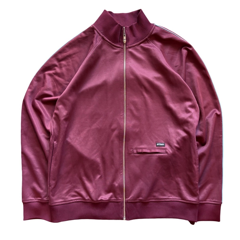Stussy Maroon Track Suit Jacket Size XL